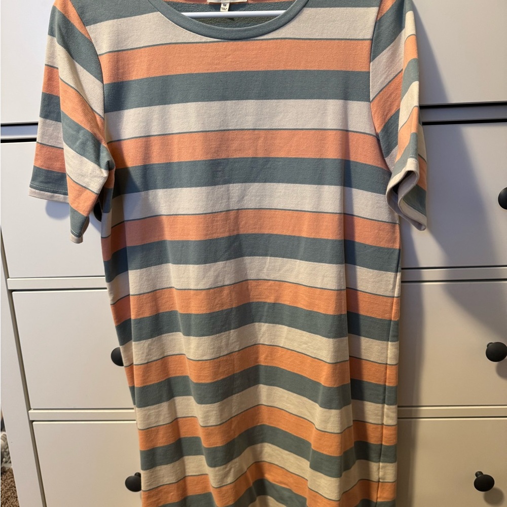 Striped Short Sleeve Dress
